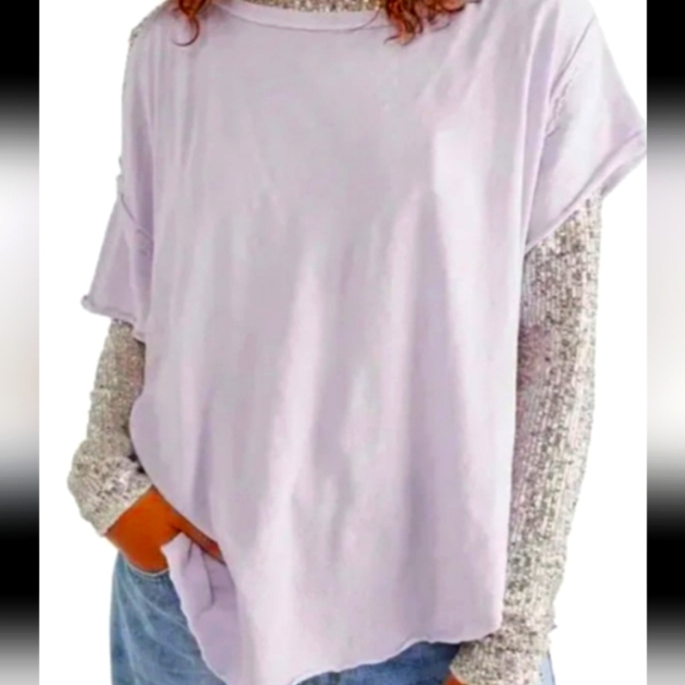 Free People U Fancy Cold-shoulder Tee In Heather - S